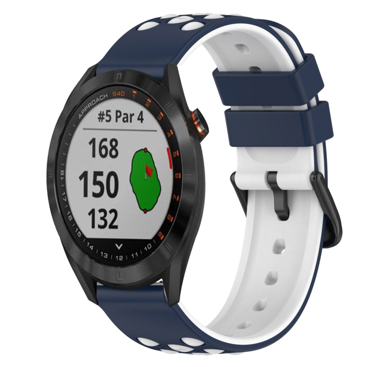 For Garmin Approach S40 20mm Two-Color Silicone Watch Band