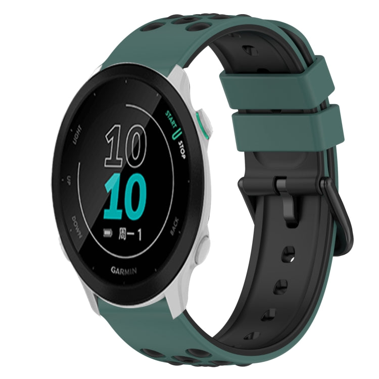 For Garmin Forerunner 158 20mm Two-Color Silicone Watch Band
