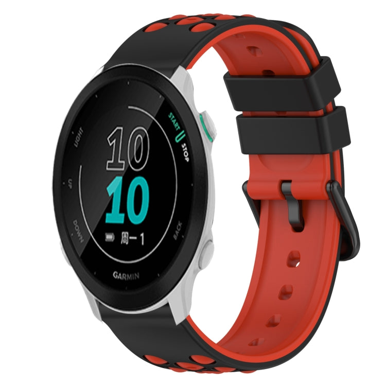 For Garmin Forerunner 158 20mm Two-Color Silicone Watch Band