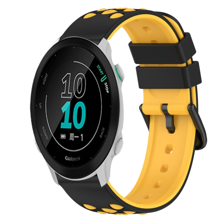 For Garmin Forerunner 158 20mm Two-Color Silicone Watch Band