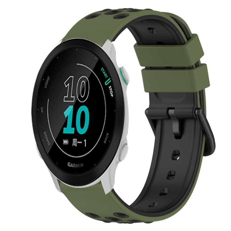 For Garmin Forerunner 158 20mm Two-Color Silicone Watch Band