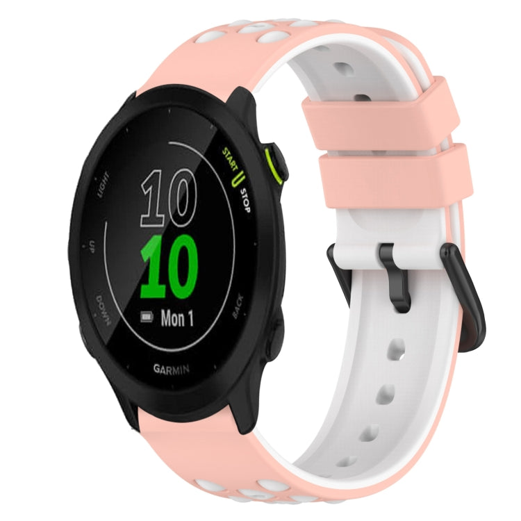 For Garmin Forerunner 55 20mm Two-Color Silicone Watch Band