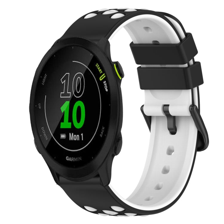 For Garmin Forerunner 55 20mm Two-Color Silicone Watch Band