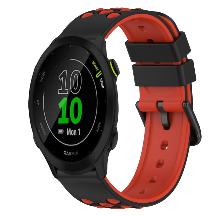 For Garmin Forerunner 55 20mm Two-Color Silicone Watch Band