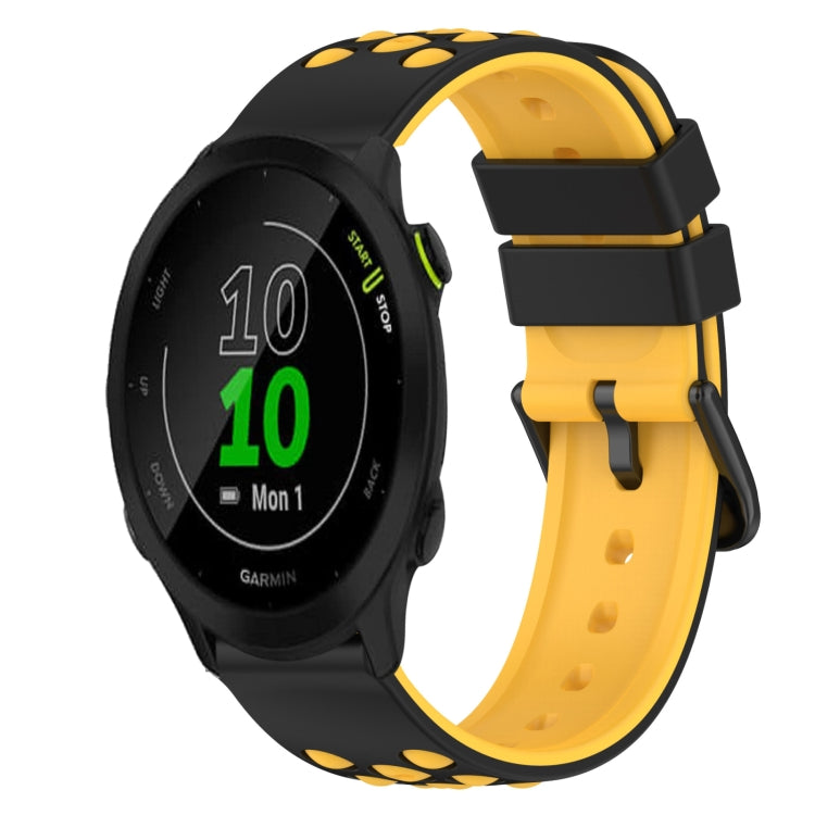 For Garmin Forerunner 55 20mm Two-Color Silicone Watch Band