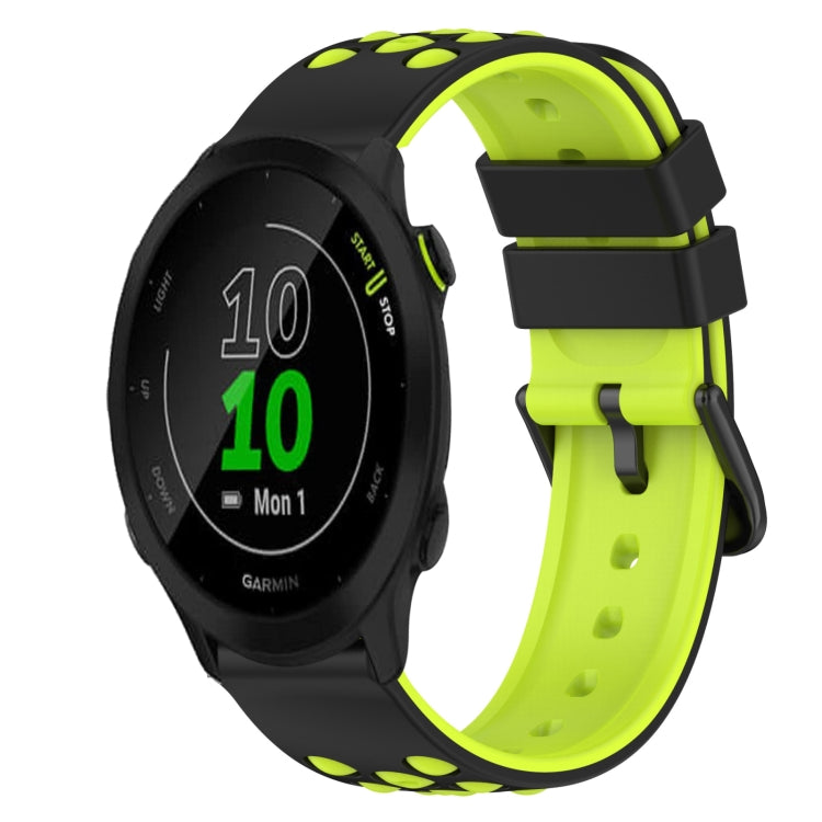 For Garmin Forerunner 55 20mm Two-Color Silicone Watch Band