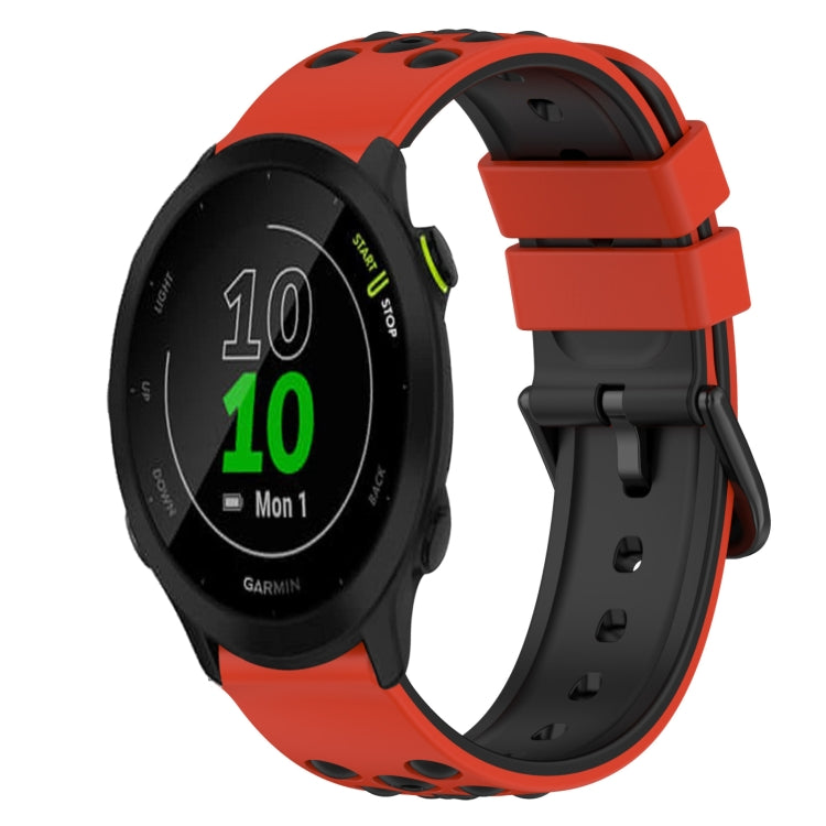 For Garmin Forerunner 55 20mm Two-Color Silicone Watch Band