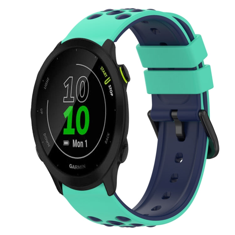 For Garmin Forerunner 55 20mm Two-Color Silicone Watch Band