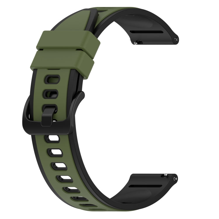 For Garmin Forerunner 55 20mm Two-Color Silicone Watch Band