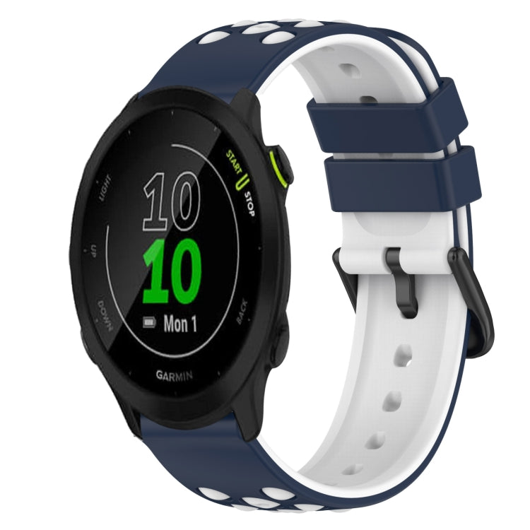 For Garmin Forerunner 55 20mm Two-Color Silicone Watch Band