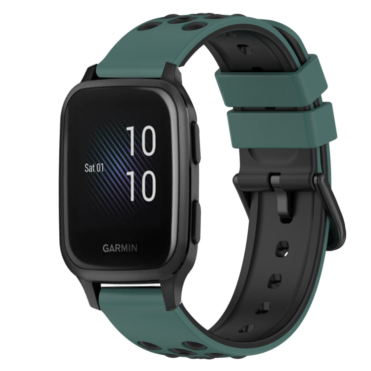 For Garmin Venu SQ 20mm Two-Color Silicone Watch Band