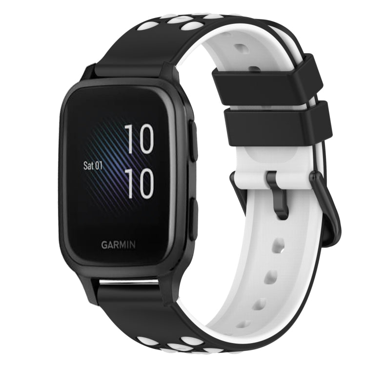 For Garmin Venu SQ 20mm Two-Color Silicone Watch Band