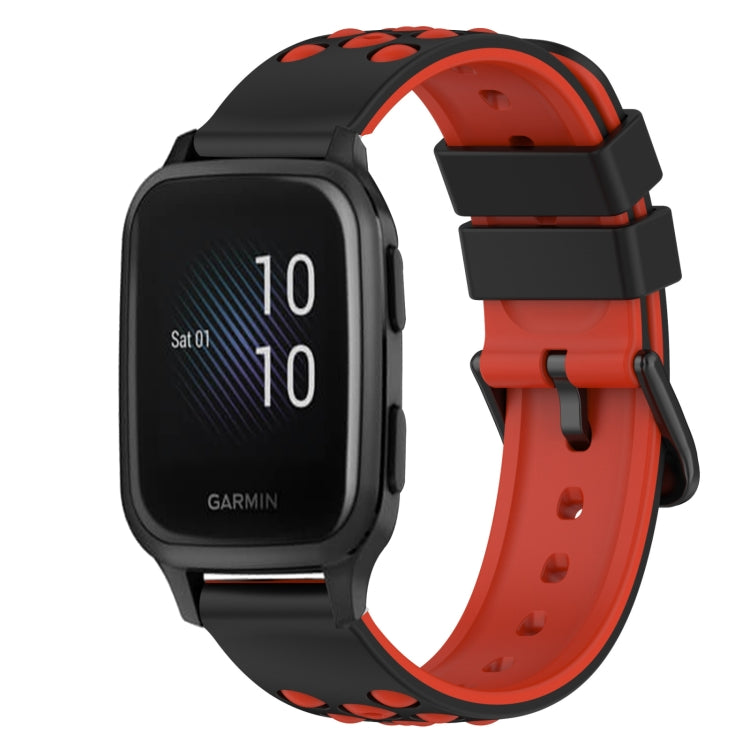 For Garmin Venu SQ 20mm Two-Color Silicone Watch Band
