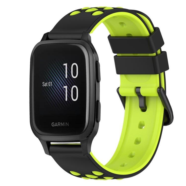 For Garmin Venu SQ 20mm Two-Color Silicone Watch Band