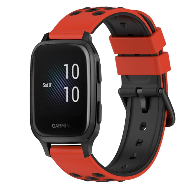 For Garmin Venu SQ 20mm Two-Color Silicone Watch Band
