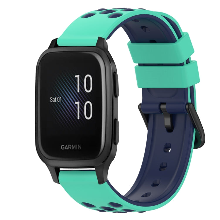 For Garmin Venu SQ 20mm Two-Color Silicone Watch Band