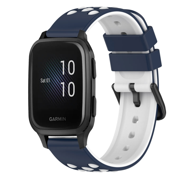 For Garmin Venu SQ 20mm Two-Color Silicone Watch Band