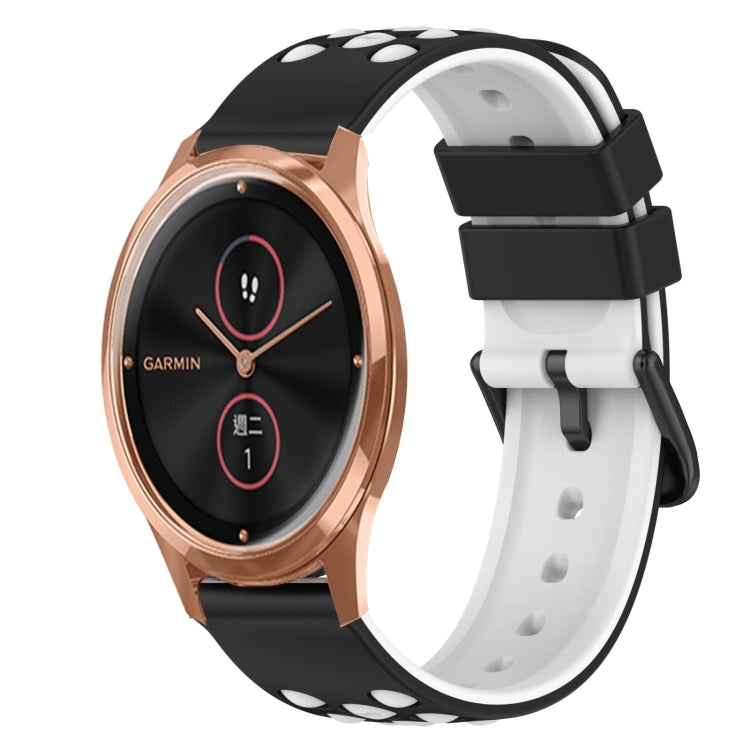 For Garmin Garminmove Luxe 20mm Two-Color Silicone Watch Band