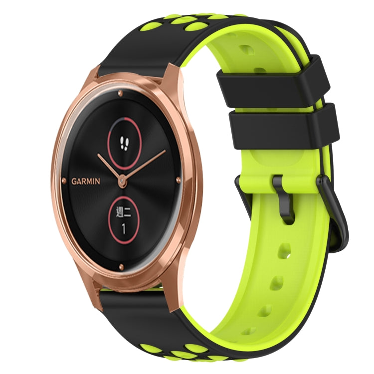 For Garmin Garminmove Luxe 20mm Two-Color Silicone Watch Band