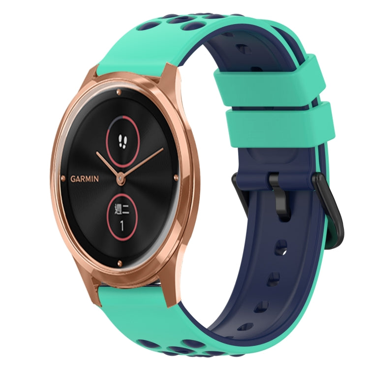 For Garmin Garminmove Luxe 20mm Two-Color Silicone Watch Band
