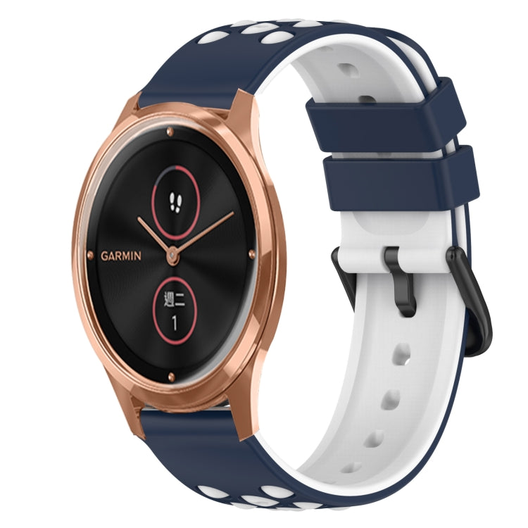 For Garmin Garminmove Luxe 20mm Two-Color Silicone Watch Band