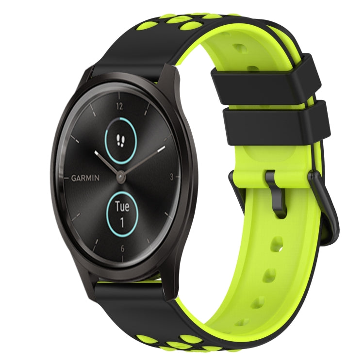 For Garmin Garminmove Style 20mm Two-Color Silicone Watch Band