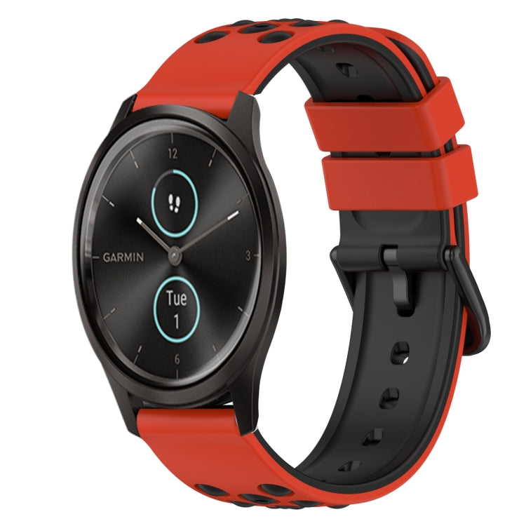 For Garmin Garminmove Style 20mm Two-Color Silicone Watch Band