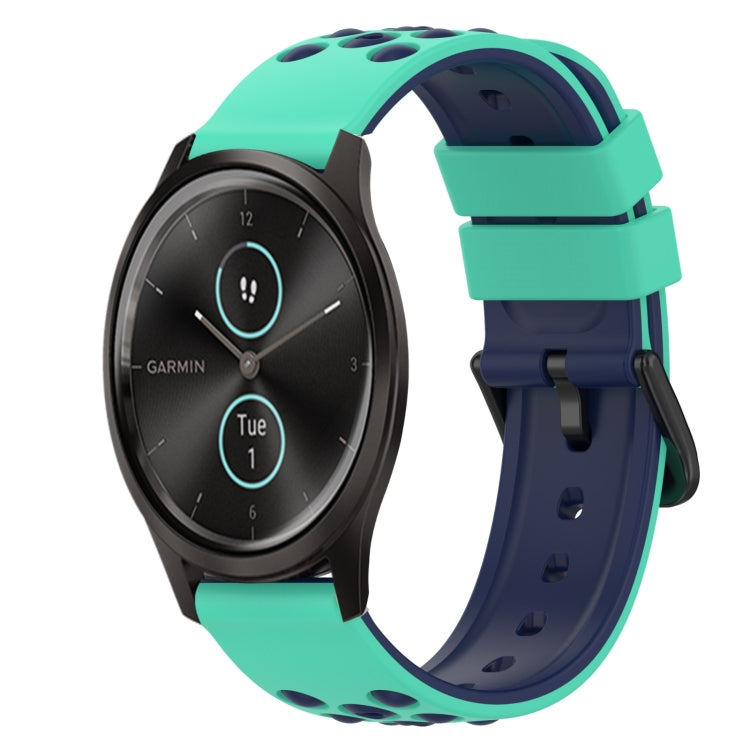 For Garmin Garminmove Style 20mm Two-Color Silicone Watch Band