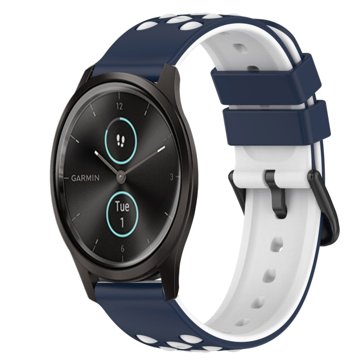 For Garmin Garminmove Style 20mm Two-Color Silicone Watch Band