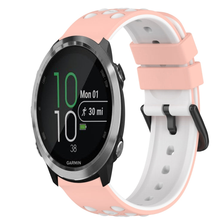 For Garmin Forerunner 645 Music 20mm Two-Color Silicone Watch Band