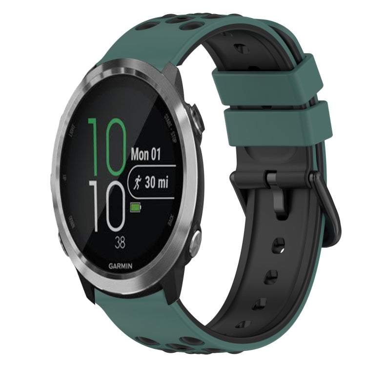 For Garmin Forerunner 645 Music 20mm Two-Color Silicone Watch Band