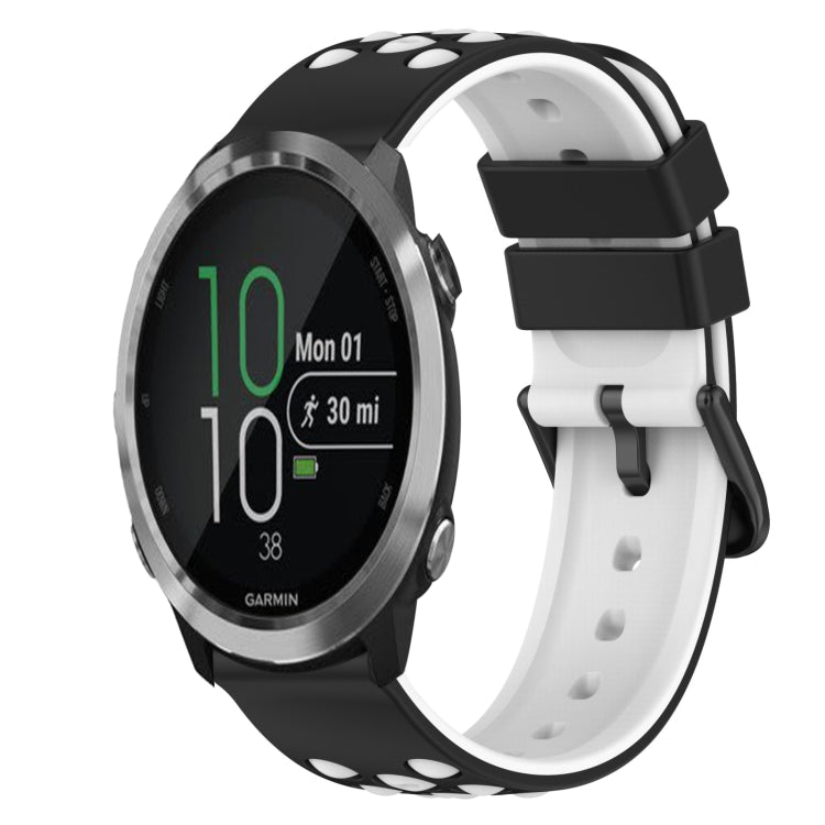 For Garmin Forerunner 645 Music 20mm Two-Color Silicone Watch Band