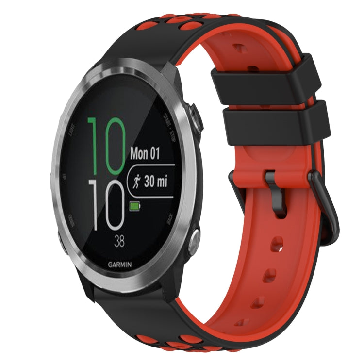 For Garmin Forerunner 645 Music 20mm Two-Color Silicone Watch Band
