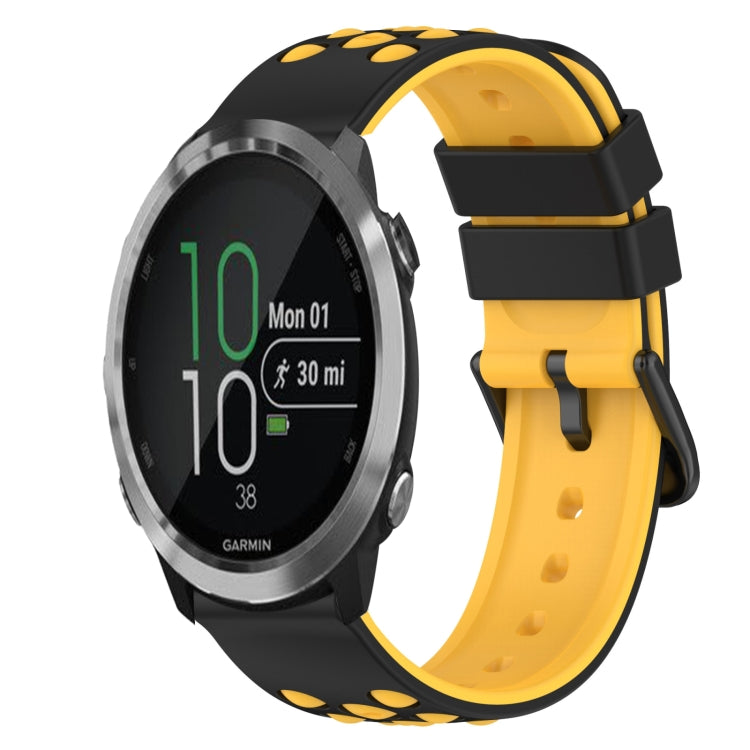 For Garmin Forerunner 645 Music 20mm Two-Color Silicone Watch Band