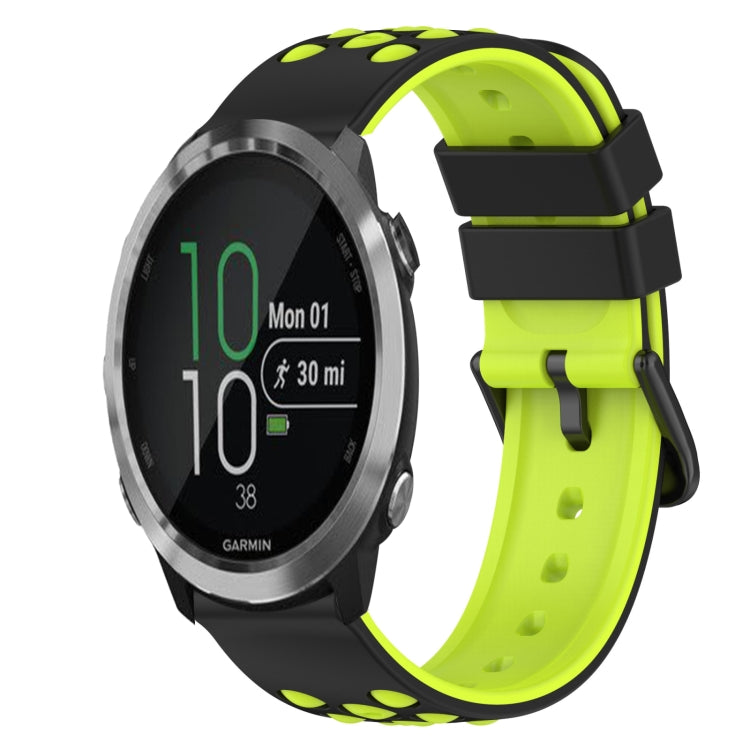 For Garmin Forerunner 645 Music 20mm Two-Color Silicone Watch Band