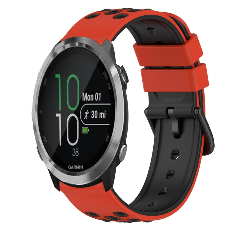 For Garmin Forerunner 645 Music 20mm Two-Color Silicone Watch Band