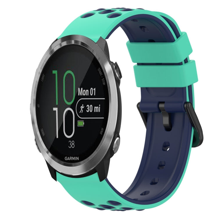 For Garmin Forerunner 645 Music 20mm Two-Color Silicone Watch Band