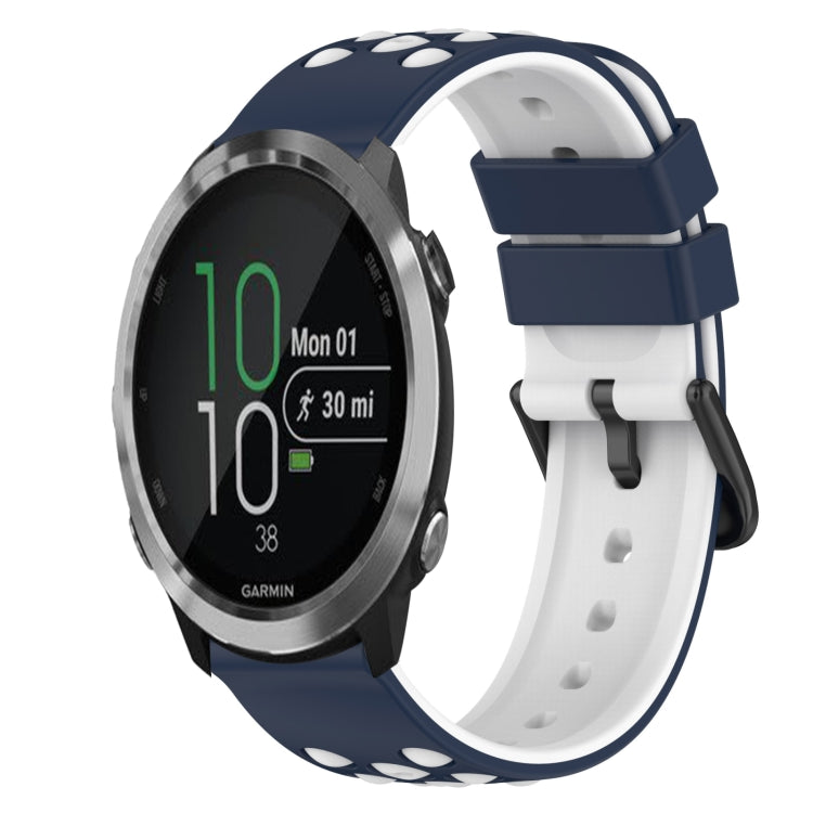 For Garmin Forerunner 645 Music 20mm Two-Color Silicone Watch Band