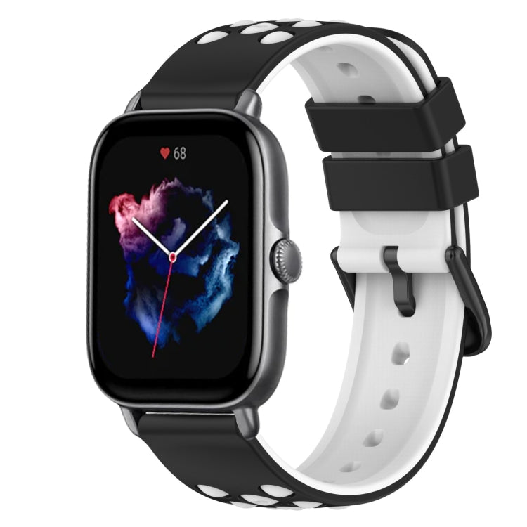 For Amazfit GTS 3 20mm Two-Color Silicone Watch Band