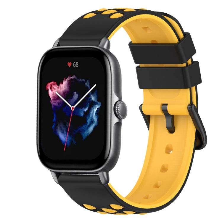 For Amazfit GTS 3 20mm Two-Color Silicone Watch Band