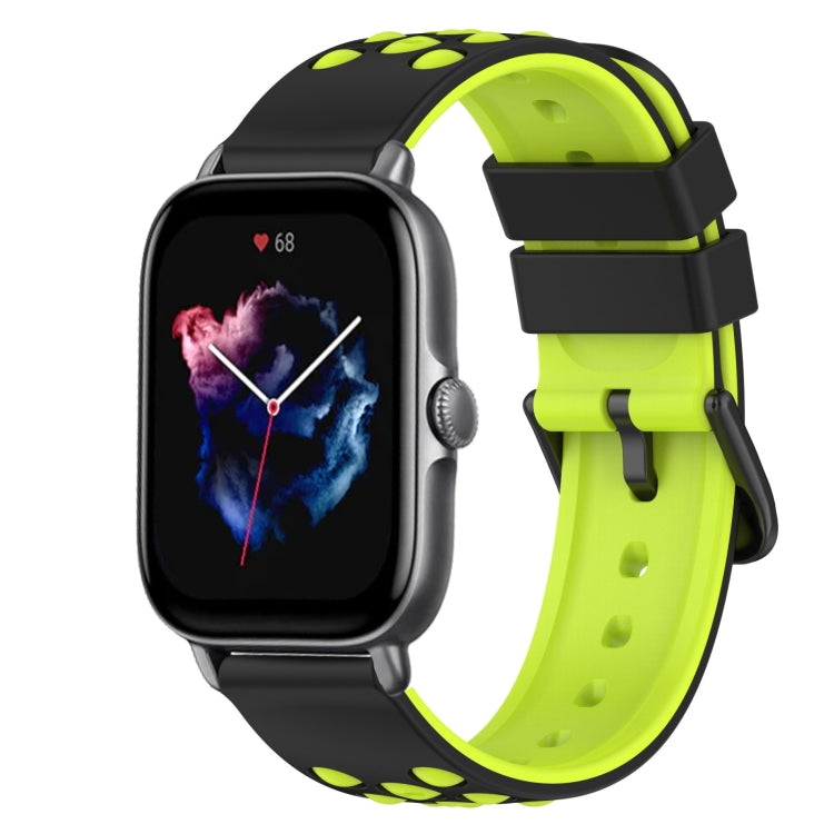 For Amazfit GTS 3 20mm Two-Color Silicone Watch Band