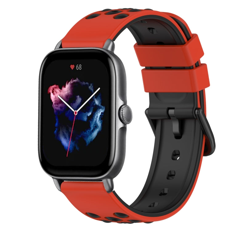 For Amazfit GTS 3 20mm Two-Color Silicone Watch Band