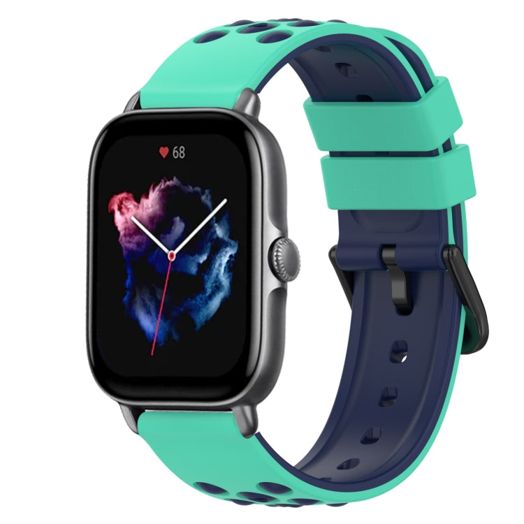 For Amazfit GTS 3 20mm Two-Color Silicone Watch Band