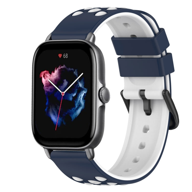 For Amazfit GTS 3 20mm Two-Color Silicone Watch Band