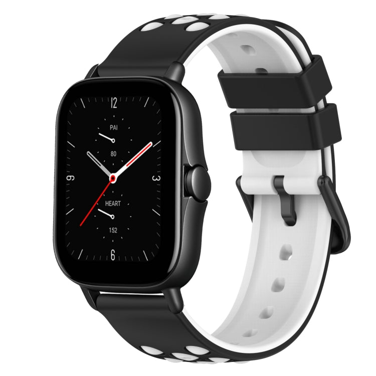 For Amazfit GTS 2 20mm Two-Color Silicone Watch Band