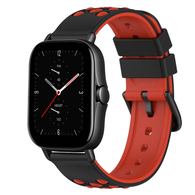 For Amazfit GTS 2 20mm Two-Color Silicone Watch Band