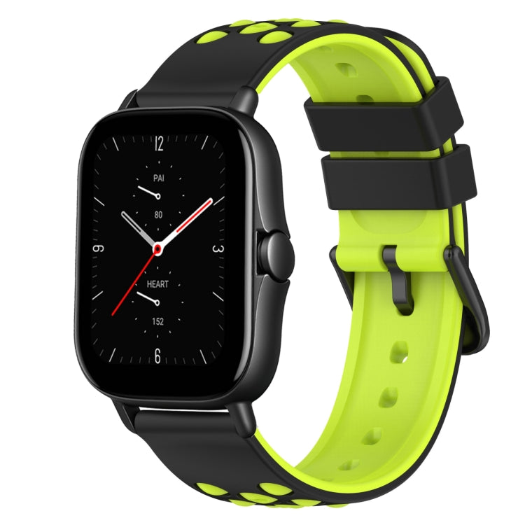 For Amazfit GTS 2 20mm Two-Color Silicone Watch Band