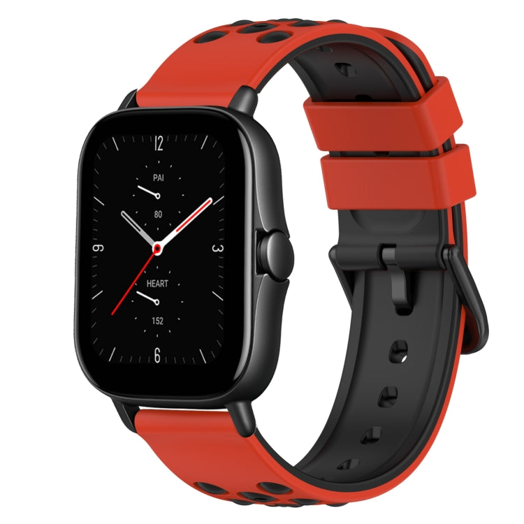 For Amazfit GTS 2 20mm Two-Color Silicone Watch Band