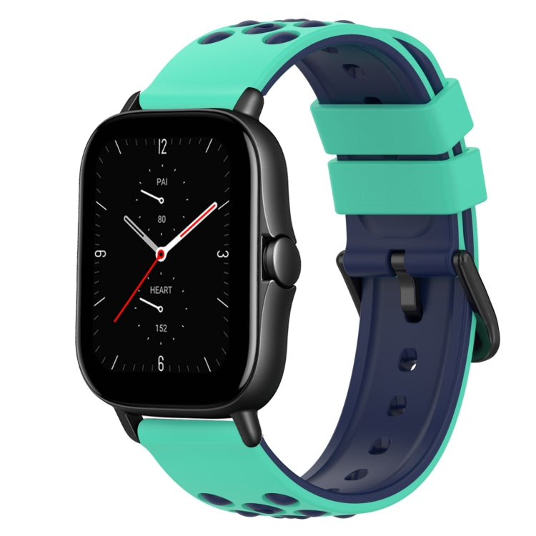 For Amazfit GTS 2 20mm Two-Color Silicone Watch Band