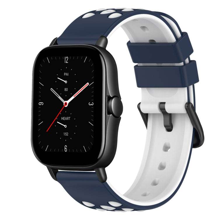 For Amazfit GTS 2 20mm Two-Color Silicone Watch Band